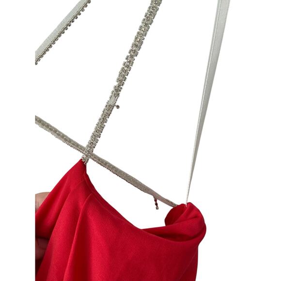 Katie May Lolita Gown Maxi Dress Cowl Crystal Embellished Strap Formal Party M - Picture 13 of 13